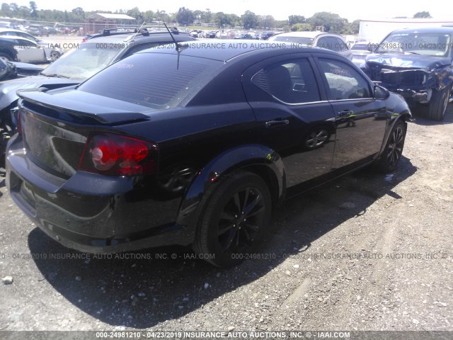 1C3CDZCB6DN633909 - 2013 DODGE AVENGER SXT BLACK photo 4