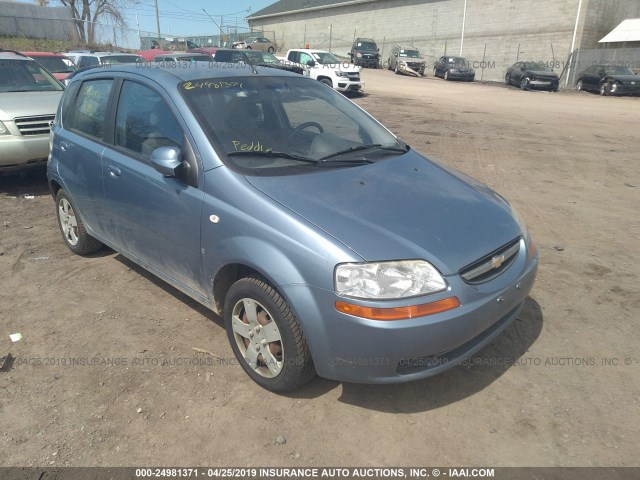 KL1TD666X7B755260 - 2007 CHEVROLET AVEO LS BLUE photo 1