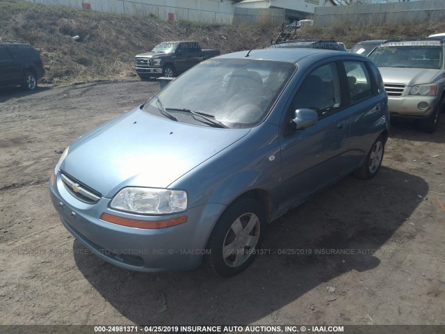 KL1TD666X7B755260 - 2007 CHEVROLET AVEO LS BLUE photo 2