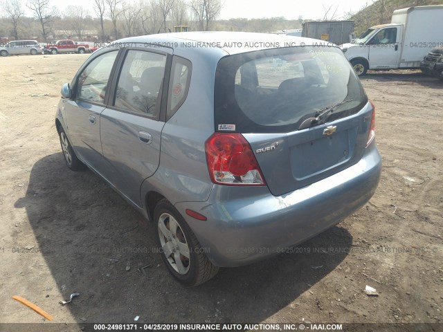 KL1TD666X7B755260 - 2007 CHEVROLET AVEO LS BLUE photo 3