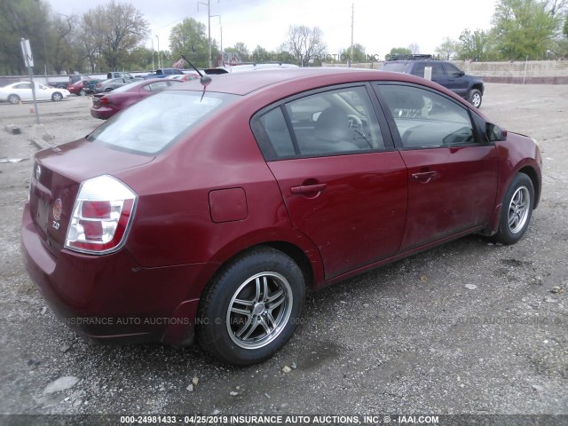 3N1AB61E97L697423 - 2007 NISSAN SENTRA 2.0/2.0S/2.0SL RED photo 4