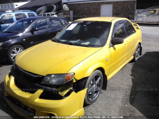 JM1BJ227X30644654 - 2003 MAZDA PROTEGE SPEED YELLOW photo 2