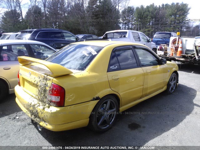 JM1BJ227X30644654 - 2003 MAZDA PROTEGE SPEED YELLOW photo 4