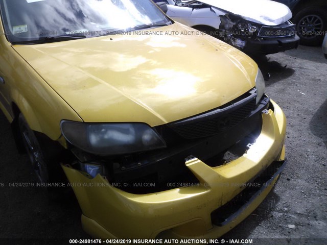 JM1BJ227X30644654 - 2003 MAZDA PROTEGE SPEED YELLOW photo 6