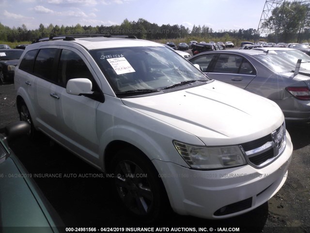 3D4GH67V59T152502 - 2009 DODGE JOURNEY R/T WHITE photo 1