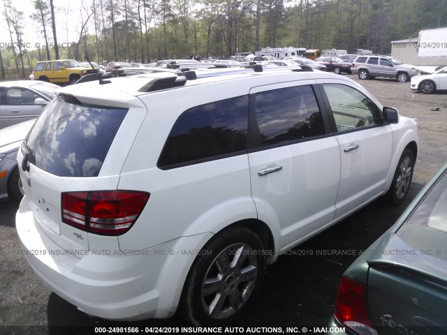 3D4GH67V59T152502 - 2009 DODGE JOURNEY R/T WHITE photo 4