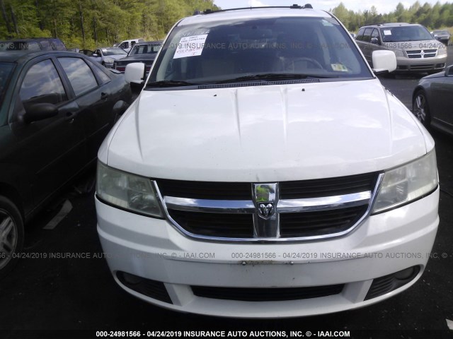 3D4GH67V59T152502 - 2009 DODGE JOURNEY R/T WHITE photo 6