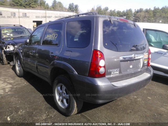 4F2CZ94116KM19501 - 2006 MAZDA TRIBUTE S GRAY photo 3