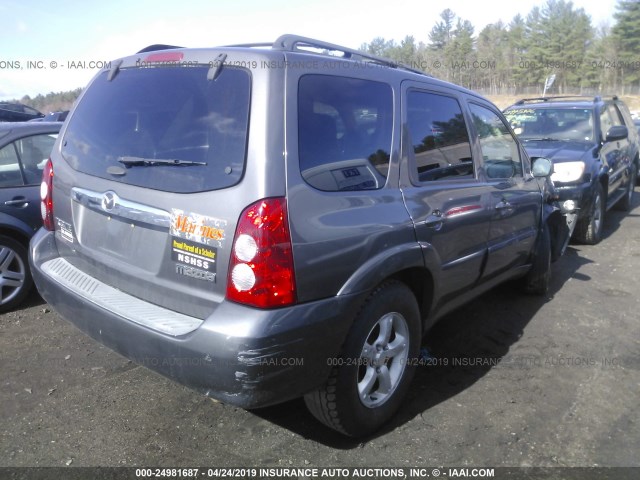 4F2CZ94116KM19501 - 2006 MAZDA TRIBUTE S GRAY photo 4