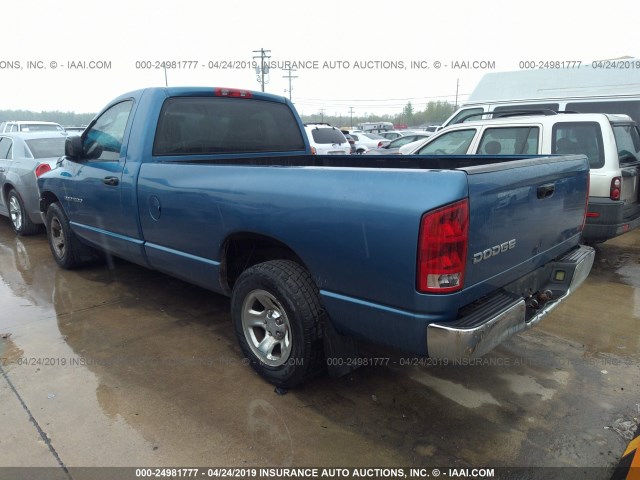 1D7HA16K34J248201 - 2004 DODGE RAM 1500 ST BLUE photo 3