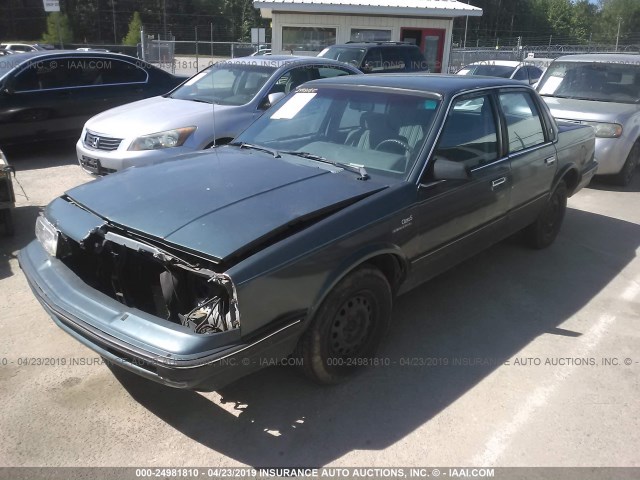 1G3AL54N7N6348882 - 1992 OLDSMOBILE CUTLASS CIERA S GREEN photo 2