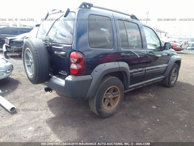 1J4GL38KX5W725164 - 2005 JEEP LIBERTY RENEGADE BLUE photo 4