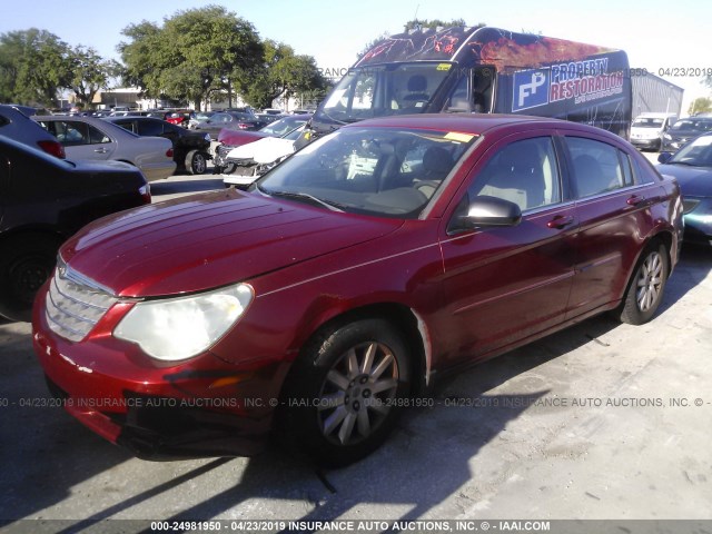 1C3LC46K08N188252 - 2008 CHRYSLER SEBRING LX RED photo 2