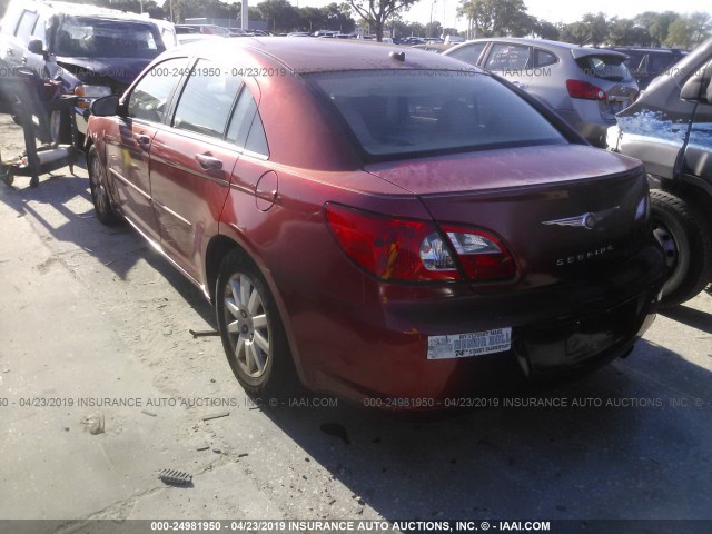 1C3LC46K08N188252 - 2008 CHRYSLER SEBRING LX RED photo 3