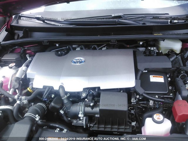 JTDKARFPXJ3090367 - 2018 TOYOTA PRIUS PRIME  红色 照片 10