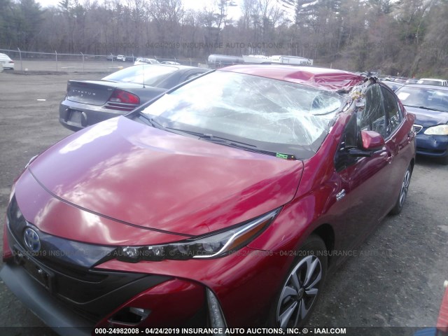 JTDKARFPXJ3090367 - 2018 TOYOTA PRIUS PRIME  红色 照片 2