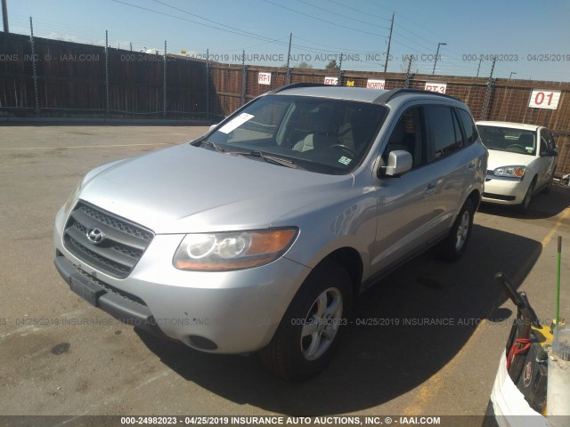 5NMSG73D18H130716 - 2008 HYUNDAI SANTA FE GLS SILVER photo 2