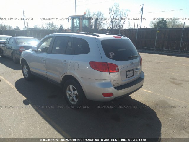 5NMSG73D18H130716 - 2008 HYUNDAI SANTA FE GLS SILVER photo 3