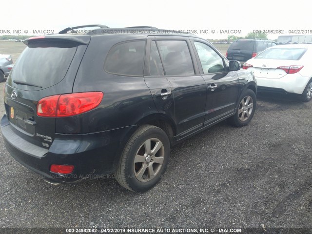 5NMSH13E47H044480 - 2007 HYUNDAI SANTA FE SE/LIMITED BLUE photo 4