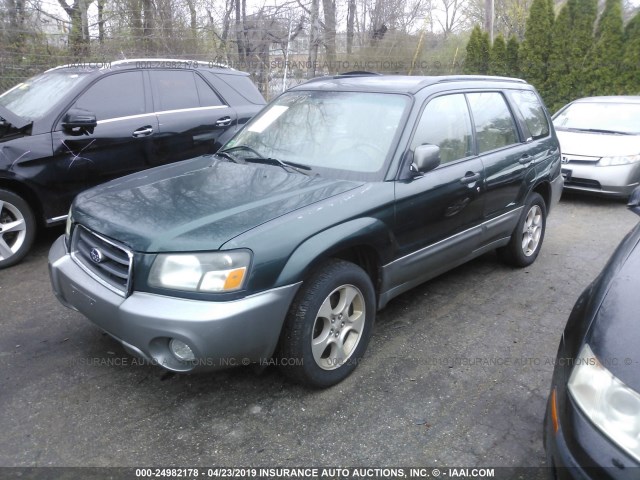 JF1SG65654H747997 - 2004 SUBARU FORESTER 2.5XS GREEN photo 2