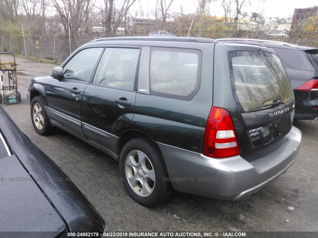 JF1SG65654H747997 - 2004 SUBARU FORESTER 2.5XS GREEN photo 3