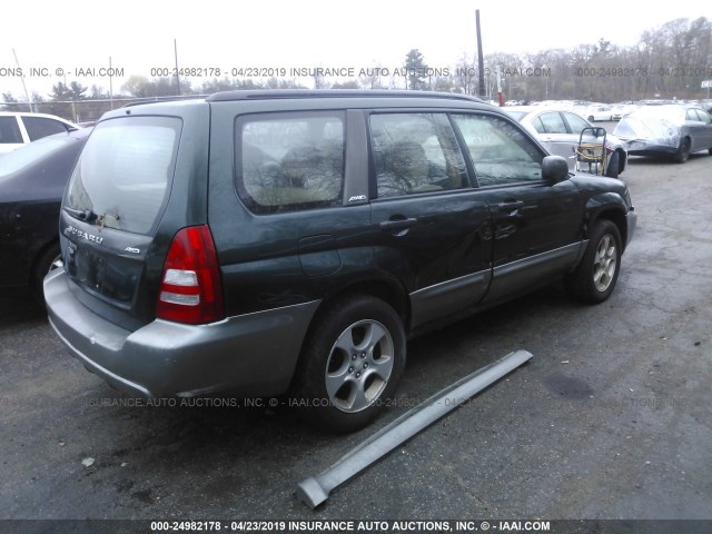 JF1SG65654H747997 - 2004 SUBARU FORESTER 2.5XS GREEN photo 4