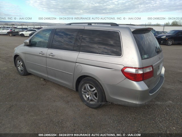 5FNRL38706B011060 - 2006 HONDA ODYSSEY EXL SILVER photo 3