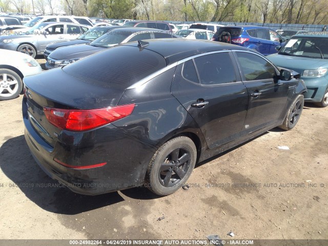 KNAGM4A73F5620162 - 2015 KIA OPTIMA LX BLACK photo 4