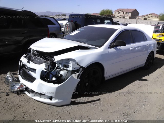 1G1ZB5E02CF207779 - 2012 CHEVROLET MALIBU LS WHITE photo 2