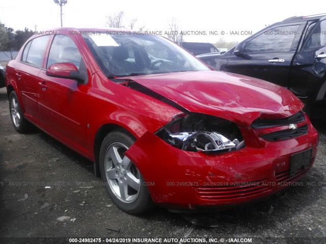 1G1AT58H197141174 - 2009 CHEVROLET COBALT LT RED photo 1