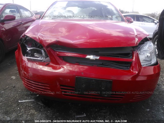 1G1AT58H197141174 - 2009 CHEVROLET COBALT LT RED photo 6