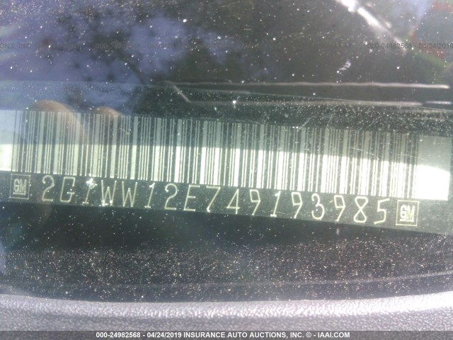 2G1WW12E749193985 - 2004 CHEVROLET MONTE CARLO LS 黑色 照片 9