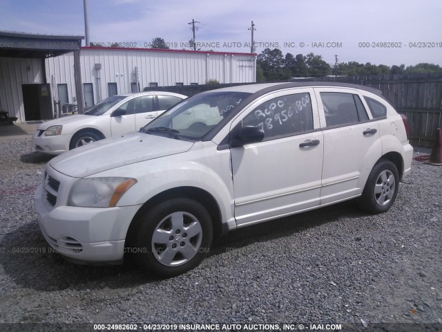 1B3HB28B97D568802 - 2007 DODGE CALIBER WHITE photo 2