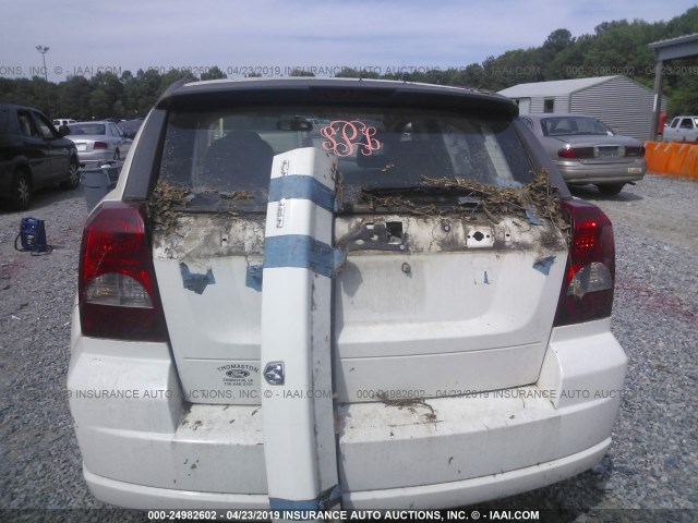 1B3HB28B97D568802 - 2007 DODGE CALIBER WHITE photo 6