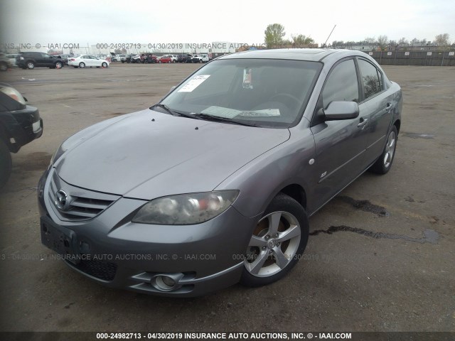 JM1BK123X51310609 - 2005 MAZDA 3 S GRAY photo 2