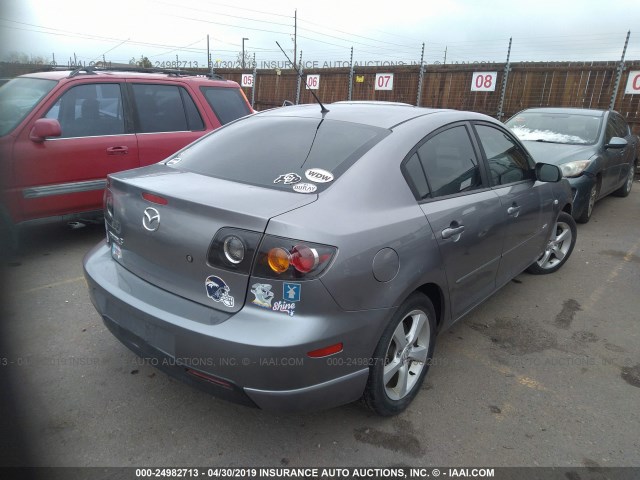 JM1BK123X51310609 - 2005 MAZDA 3 S GRAY photo 4