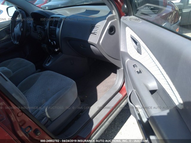 KM8JN12D05U169040 - 2005 HYUNDAI TUCSON GLS/LX RED photo 5