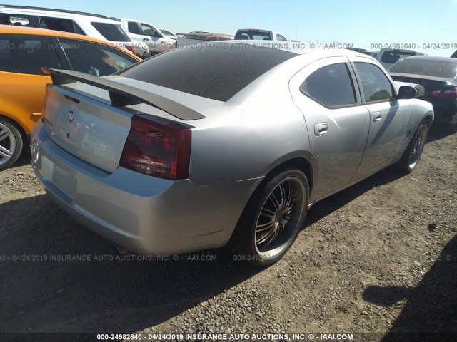 2B3KA43G76H457402 - 2006 DODGE CHARGER SE/SXT SILVER photo 4