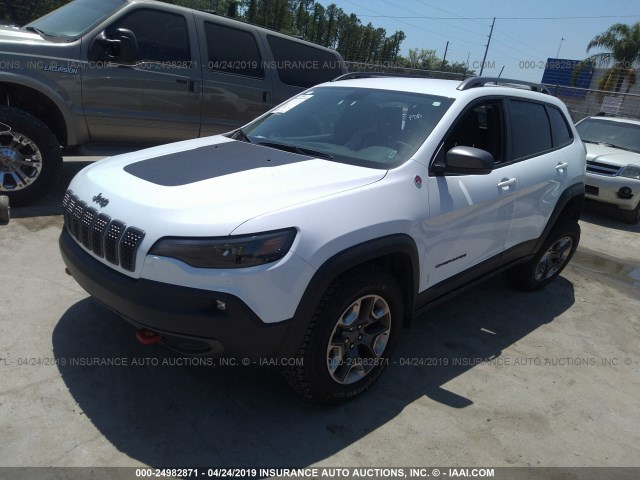 1C4PJMBX1KD301739 - 2019 JEEP CHEROKEE TRAILHAWK WHITE photo 2