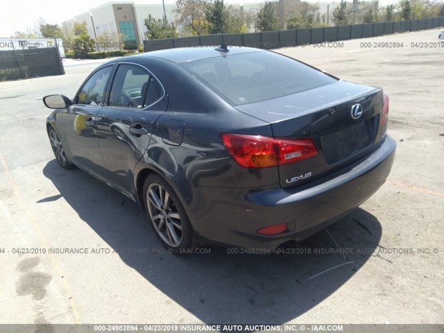 JTHBK262885082242 - 2008 LEXUS IS 250 GRAY photo 3