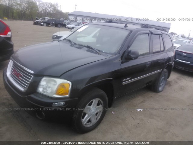 1GKDT13S562296226 - 2006 GMC ENVOY BLACK photo 2