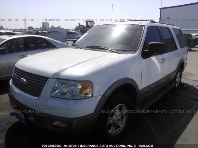 1FMFU17L03LC36182 - 2003 FORD EXPEDITION EDDIE BAUER WHITE photo 2