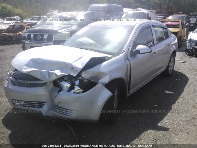 1G1AF5F50A7182402 - 2010 CHEVROLET COBALT 2LT SILVER photo 2