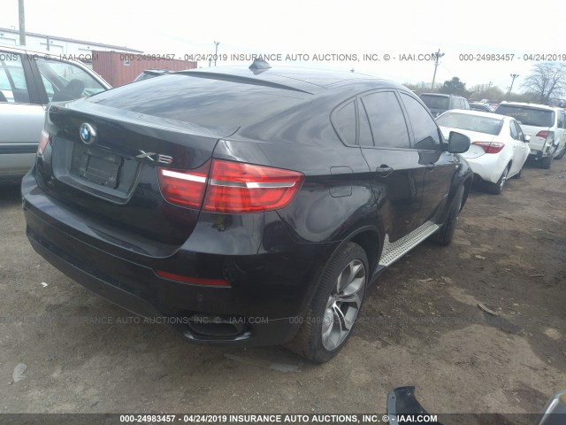 5UXFG8C50EL592435 - 2014 BMW X6 XDRIVE50I BLACK photo 4