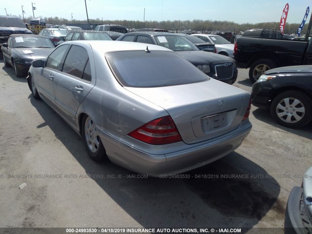 WDBNG70J82A280216 - 2002 MERCEDES-BENZ S 430 SILVER photo 3