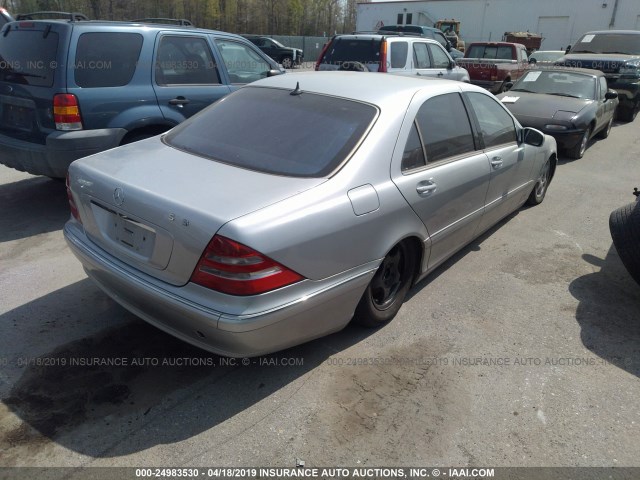 WDBNG70J82A280216 - 2002 MERCEDES-BENZ S 430 SILVER photo 4