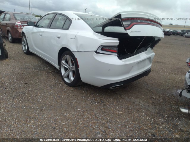 2C3CDXCT8JH244397 - 2018 DODGE CHARGER R/T WHITE photo 3