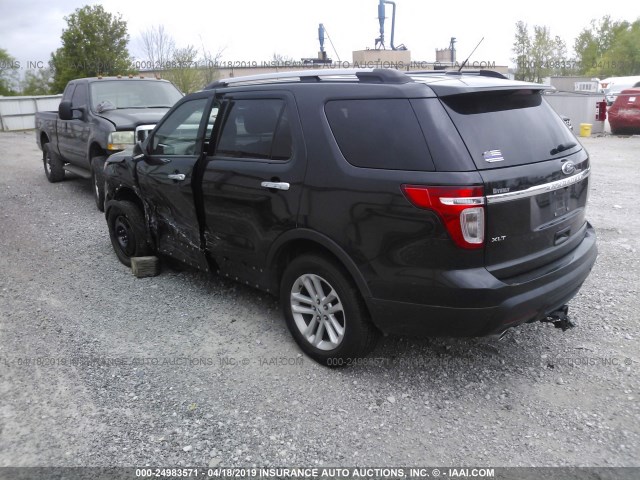 1FM5K8D89FGA59915 - 2015 FORD EXPLORER XLT BLACK photo 3