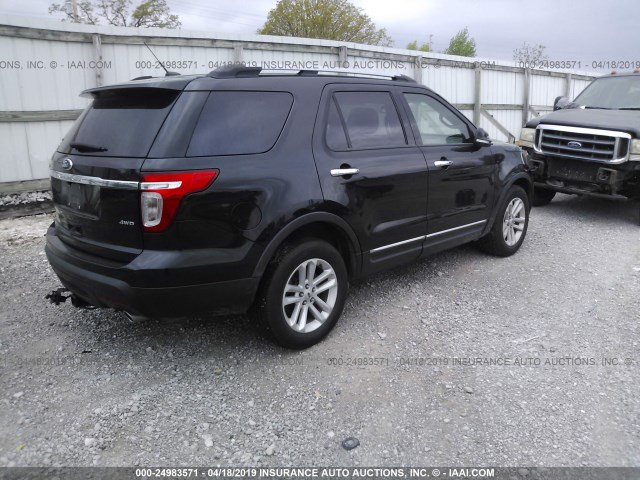 1FM5K8D89FGA59915 - 2015 FORD EXPLORER XLT BLACK photo 4