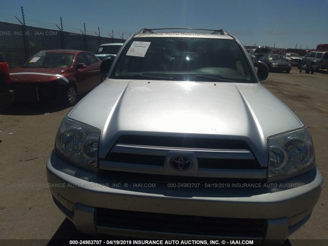 JTEBU14R640027801 - 2004 TOYOTA 4RUNNER SR5/SPORT SILVER photo 6